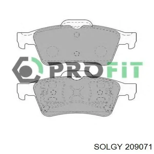 Купить 209071 Solgy Колодки тормозные задние, дисковые