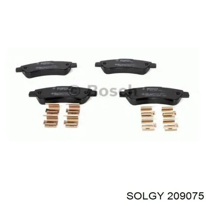 Задние тормозные колодки 209075 Solgy