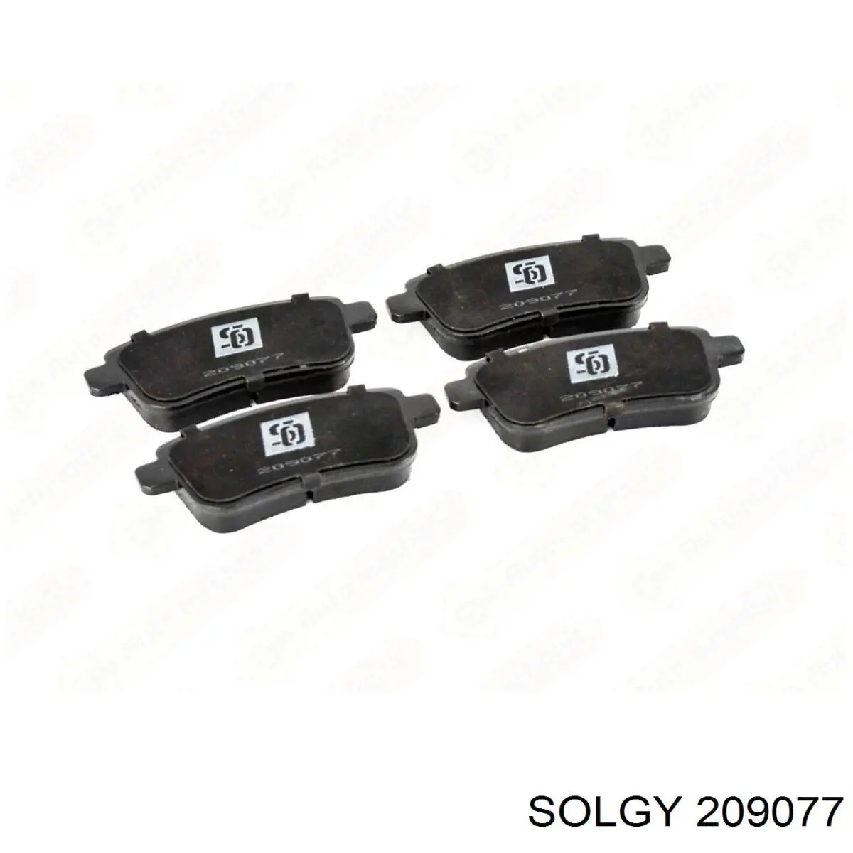 209077 Solgy Колодки тормозные дисковые комплект