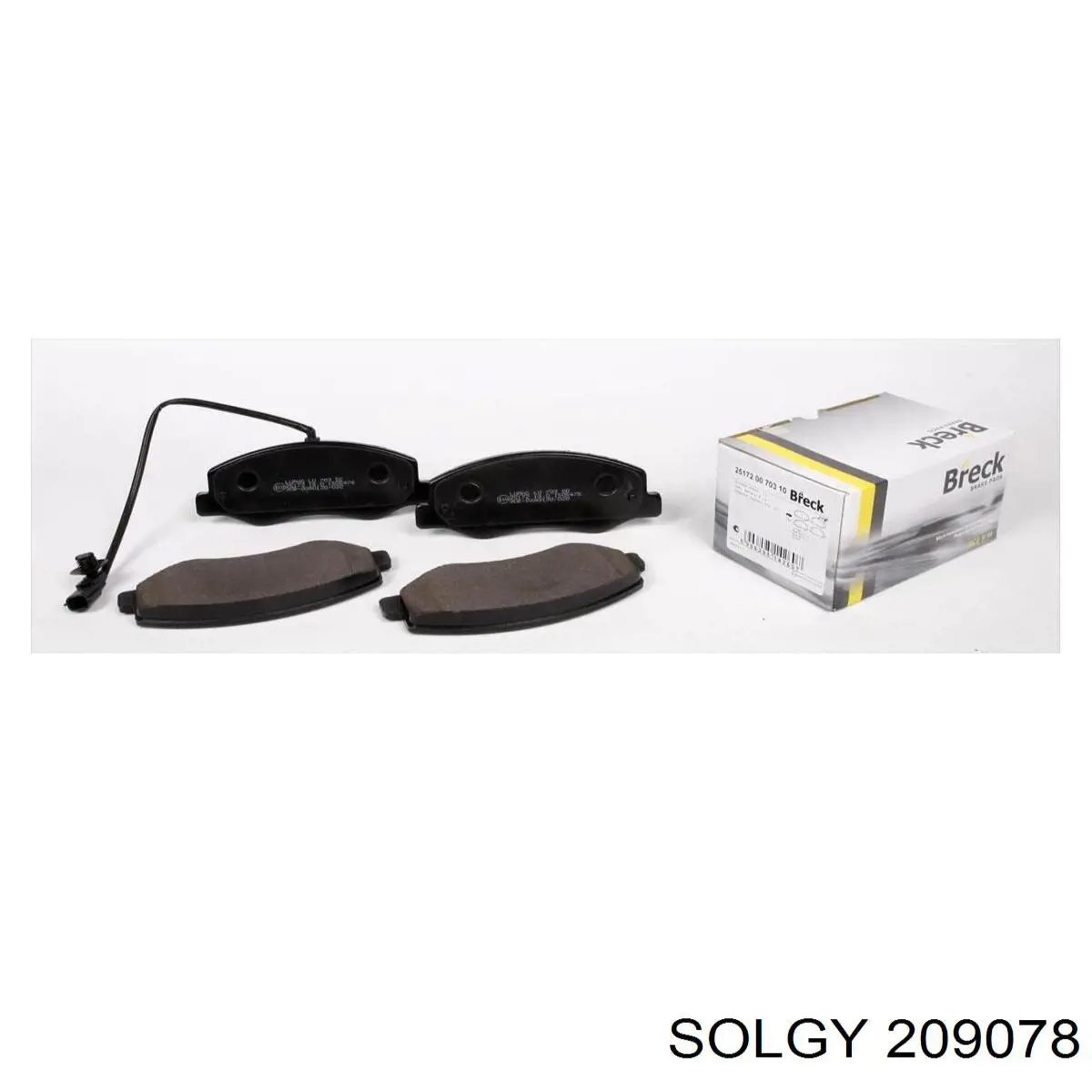 Задние тормозные колодки 209078 Solgy