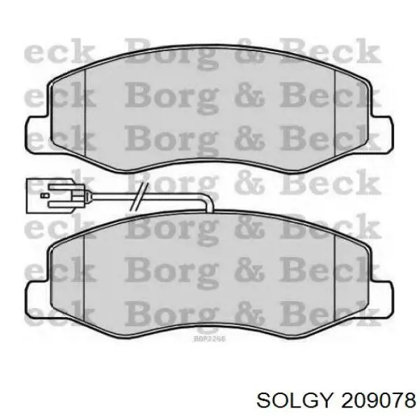 Задние дисковые колодки Solgy 209078