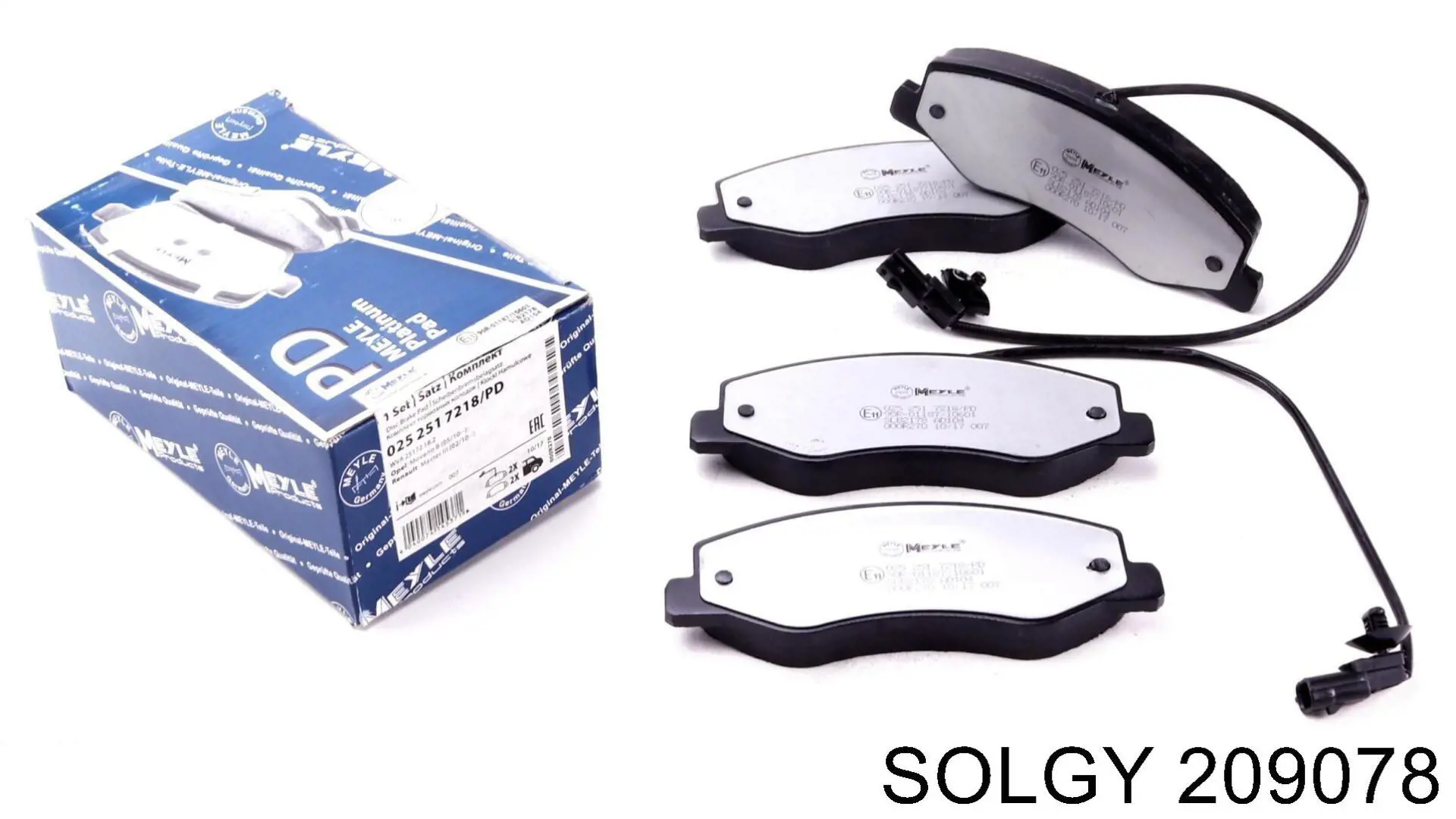 209078 Solgy Колодки тормозные дисковые комплект