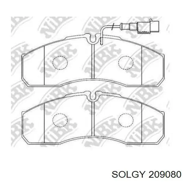 209080 Solgy Колодки передние