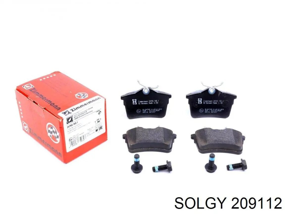 209112 Solgy Колодки тормозные дисковые комплект