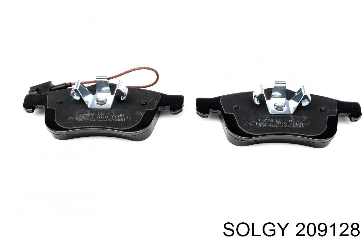209128 Solgy sapatas do freio dianteiras de disco