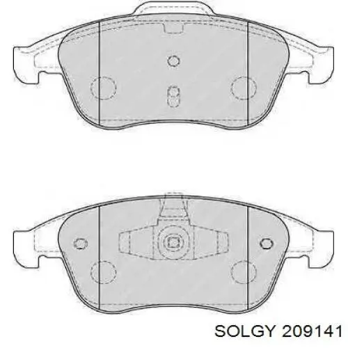 209141 Solgy sapatas do freio dianteiras de disco