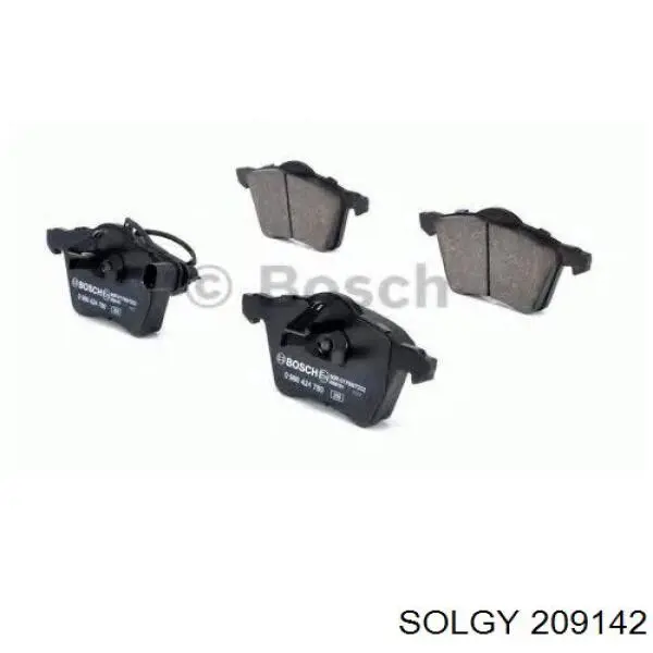 209142 Solgy колодки тормозные передние дисковые