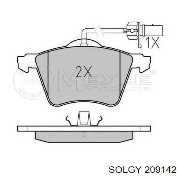 Купить 209142 Solgy Колодки тормозные