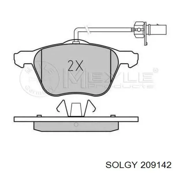 209142 Solgy Колодки передние