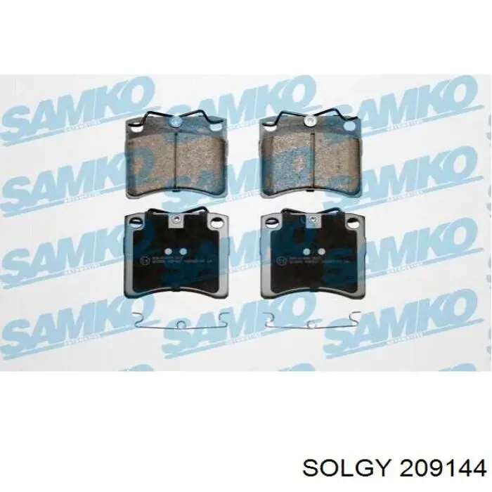 Передние тормозные колодки 209144 Solgy