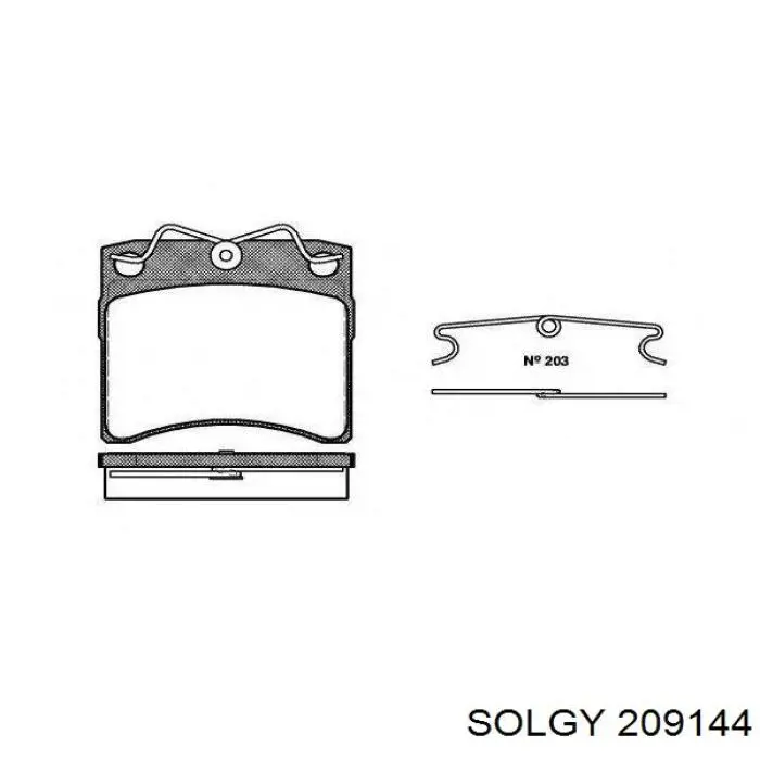 209144 Solgy Колодки передние