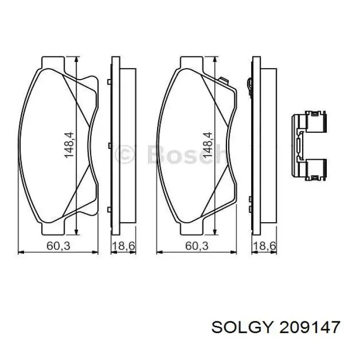 209147 Solgy Колодки передние