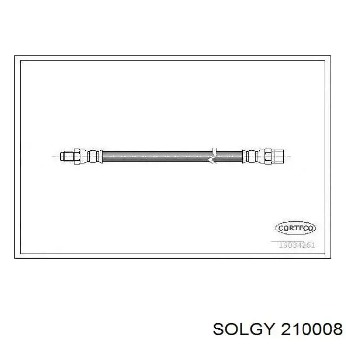 Задний тормозной шланг 210008 Solgy