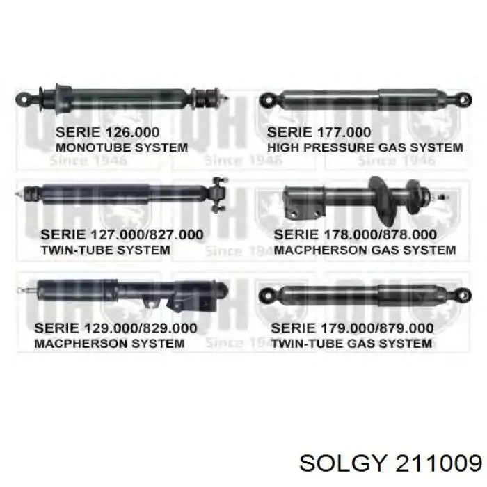 Купить 211009 Solgy Амортизатор задней подвески