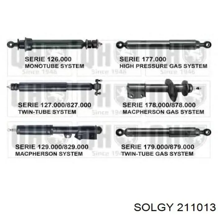Купить 211013 Solgy Амортизатор задней подвески