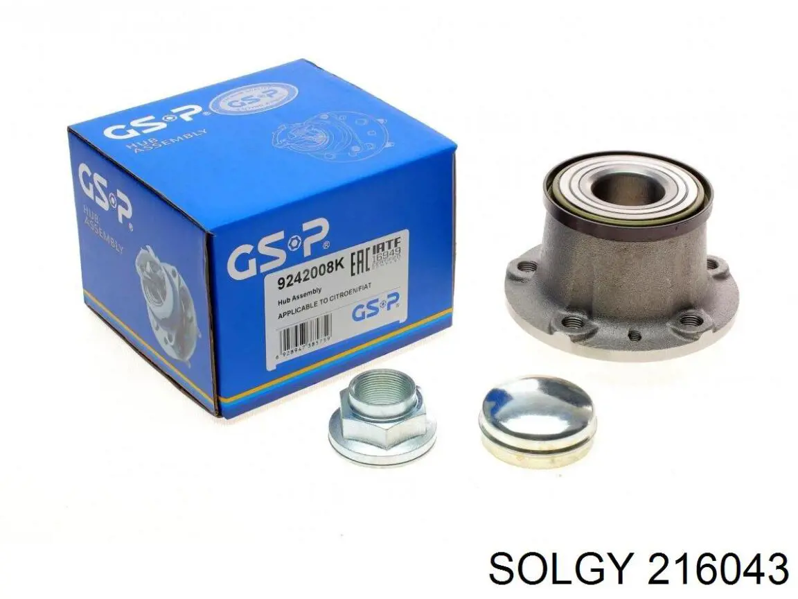 Cubo de rueda trasero 216043 Solgy