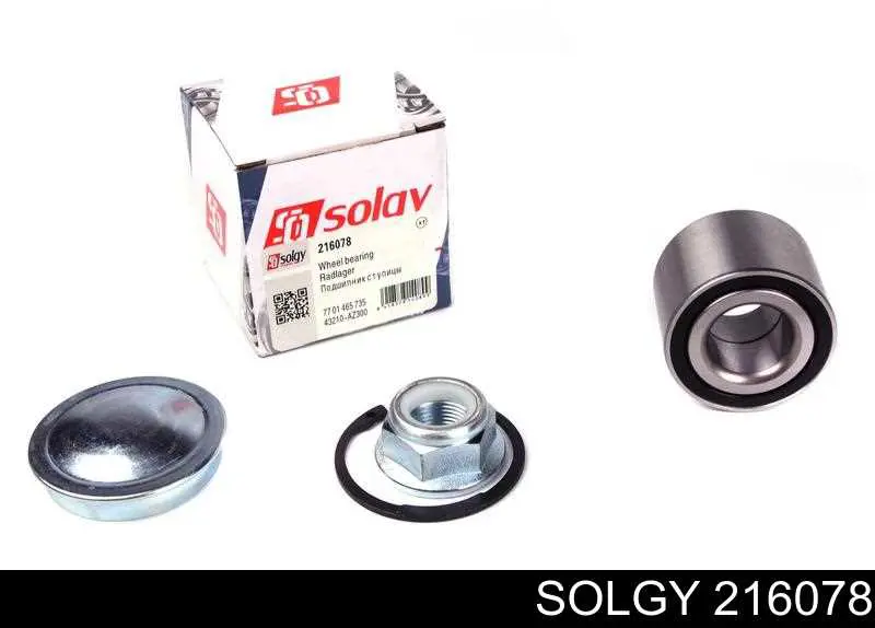 216078 Solgy rolamento de cubo traseiro