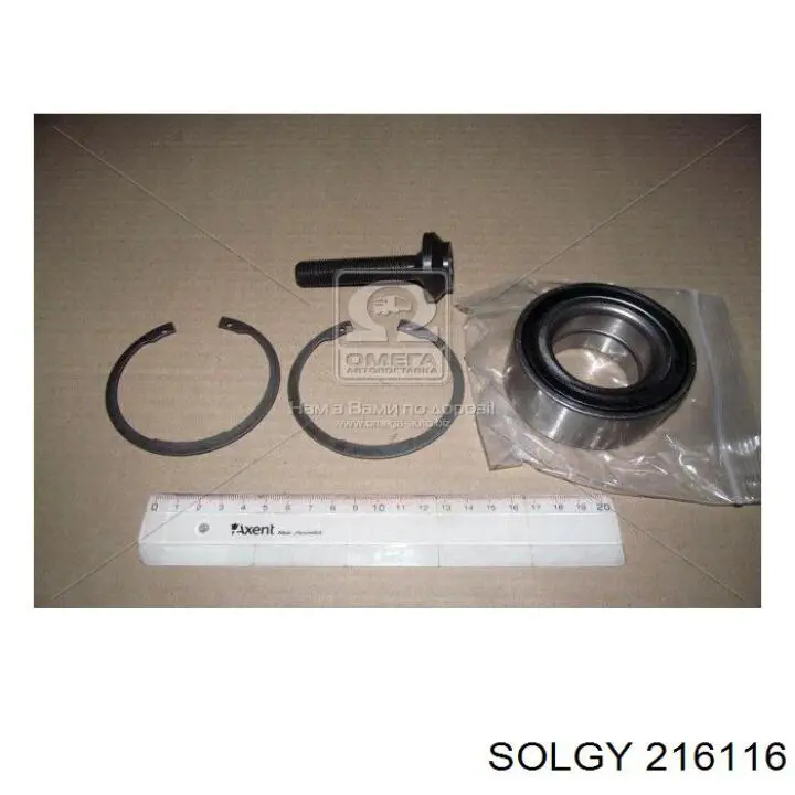 Подшипник ступицы передней/задней 216116 Solgy