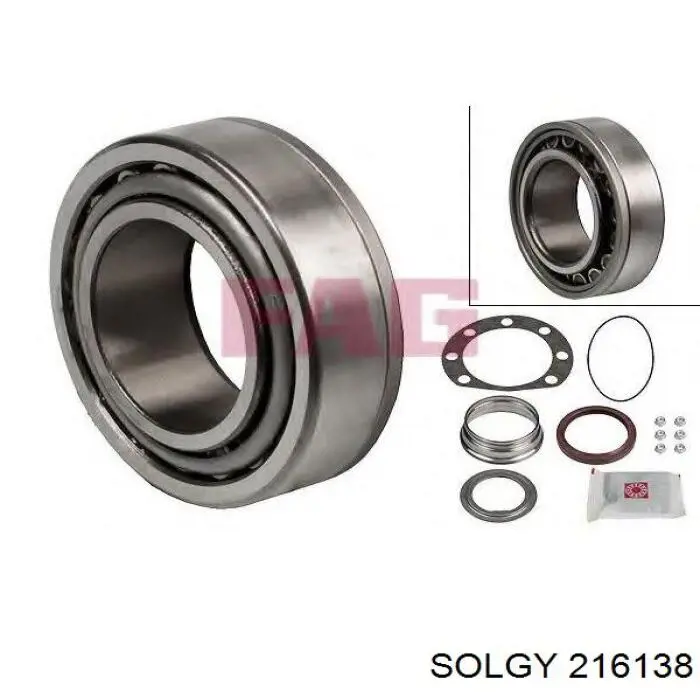 Подшипник задней ступицы 216138 Solgy