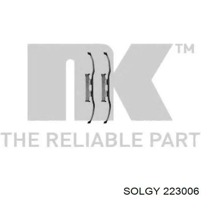 223006 Solgy kit de molas de fixação de sapatas de disco dianteiras