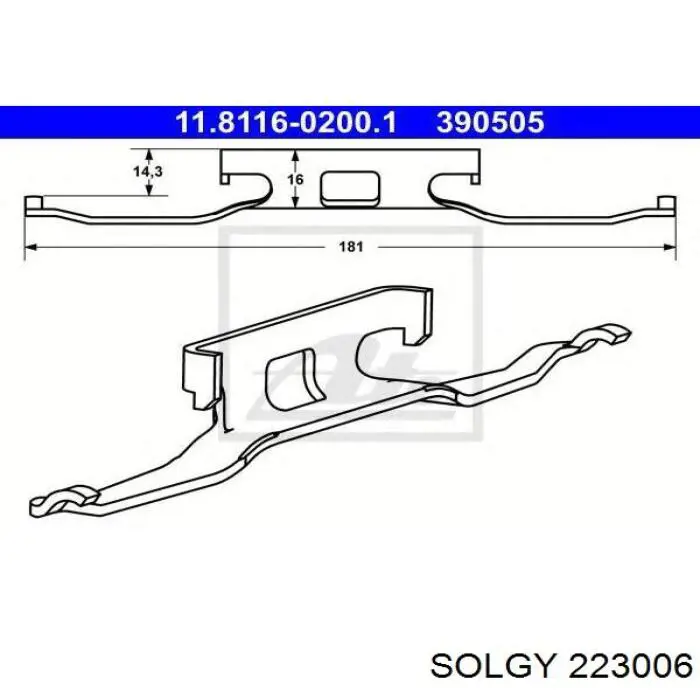 Conjunto De Muelles Almohadilla Discos Delanteros 223006 Solgy