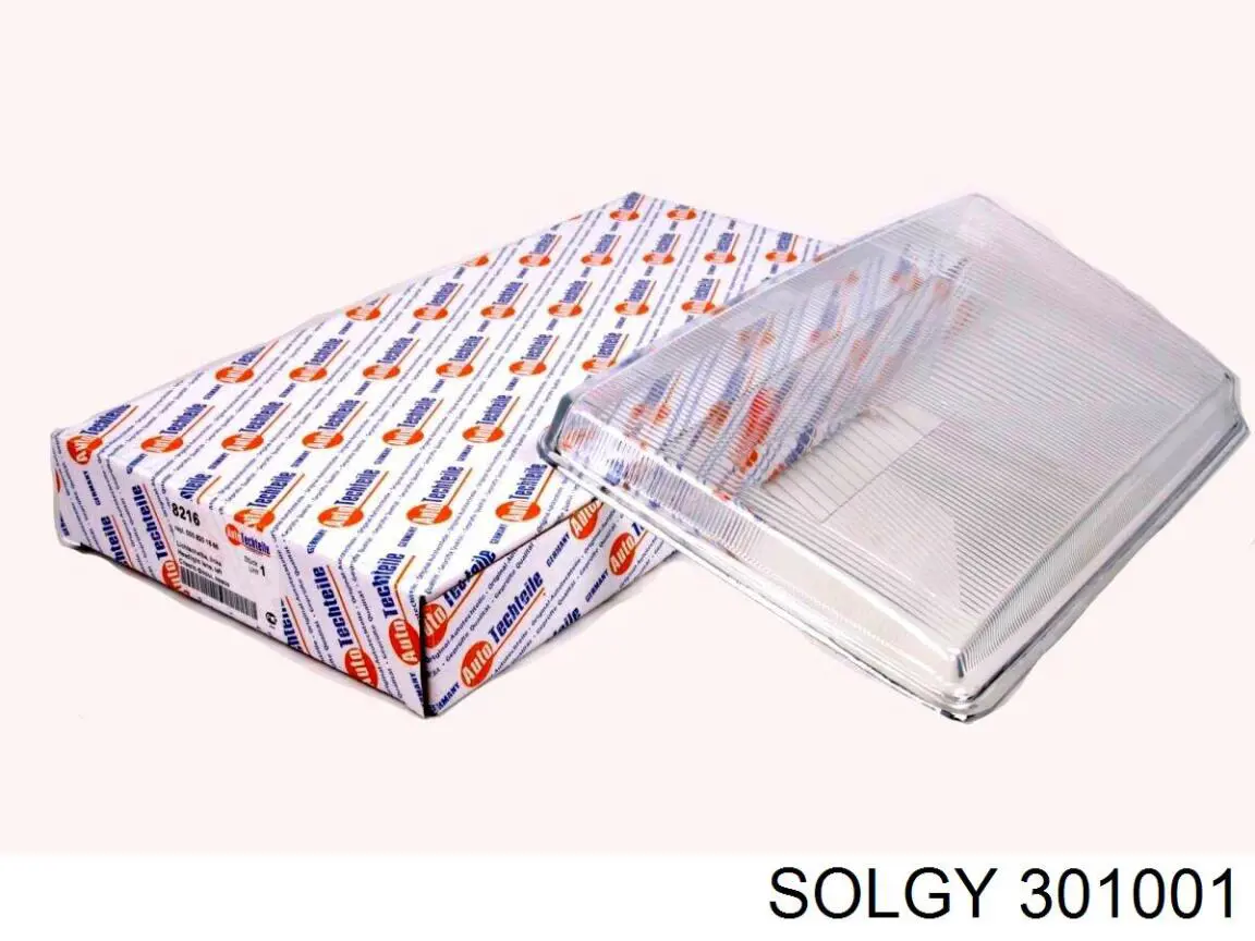 Стекло фары левой 301001 Solgy