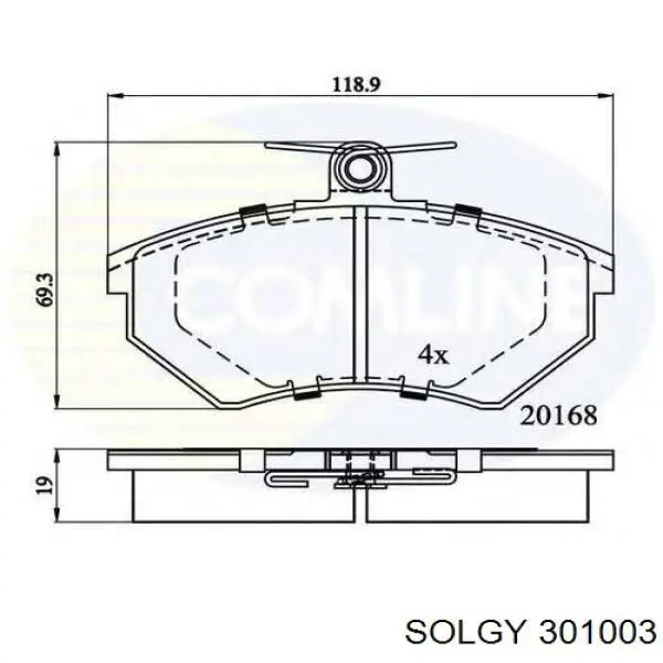 301003 Solgy Задний левый стоп