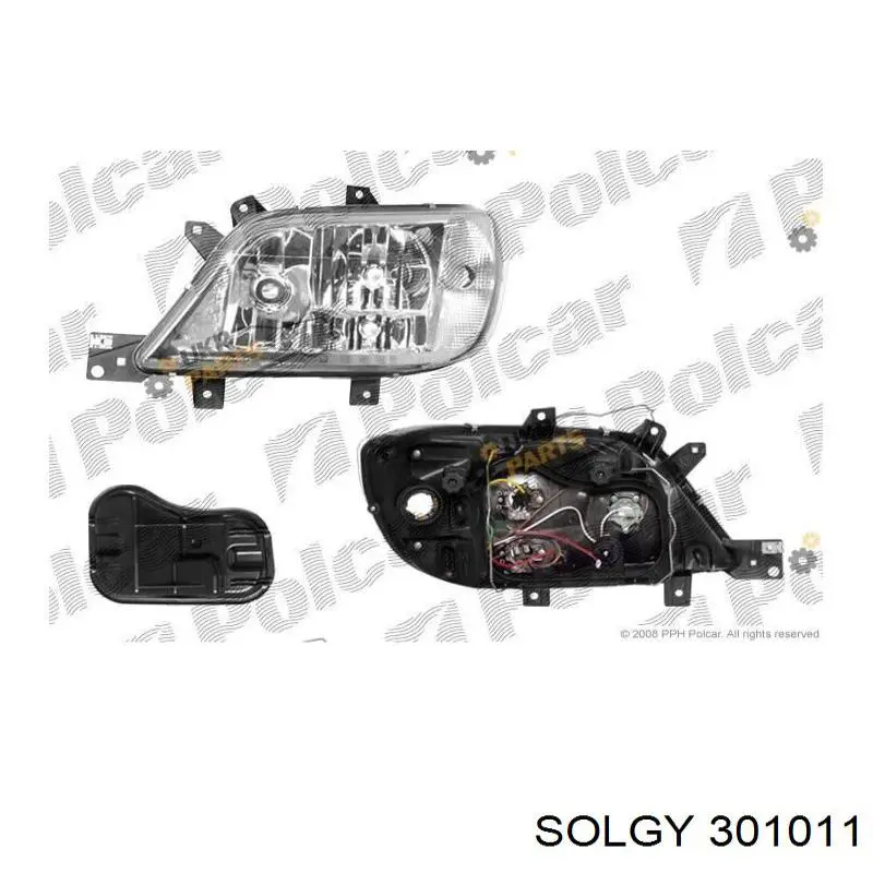 Правая фара 301011 Solgy