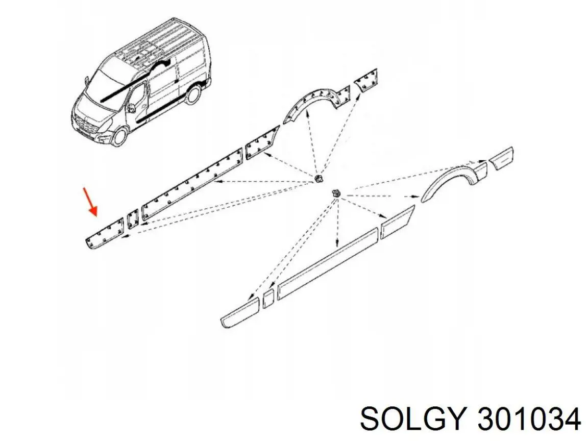 Фонарь задний левый 301034 Solgy