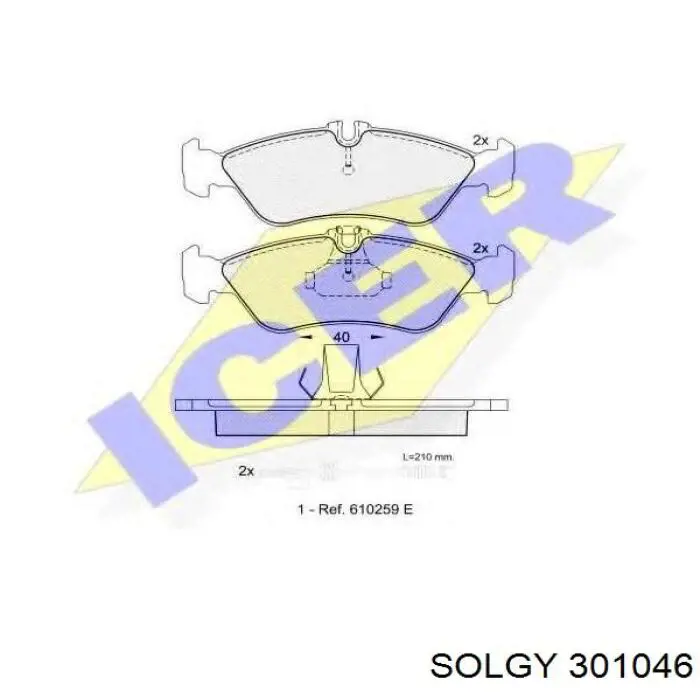301046 Solgy Противотуманная фара левая