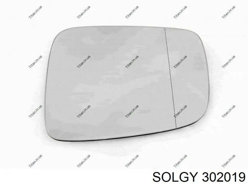 Стекло левого зеркала заднего вида 302019 Solgy