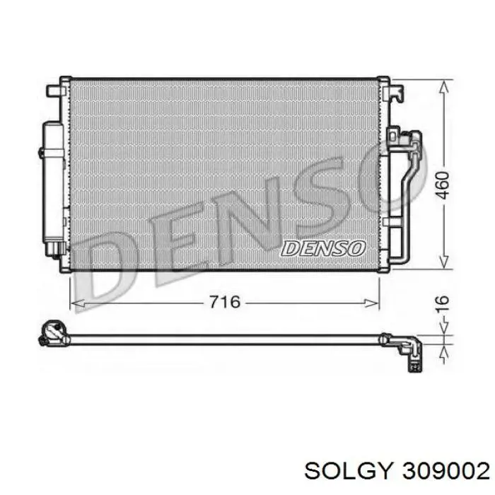 Купить 309002 Solgy Радиатор системы охлаждения кондиционера