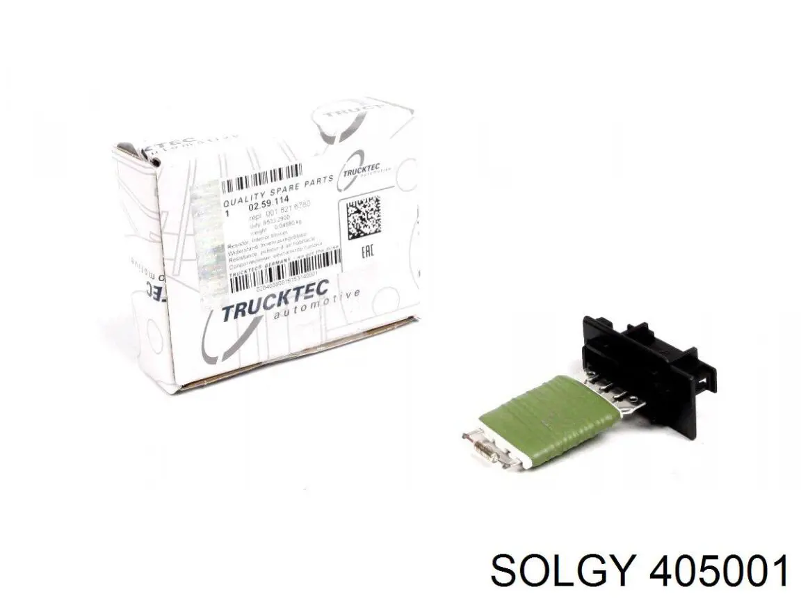 405001 Solgy резистор (сопротивление вентилятора печки (отопителя салона))