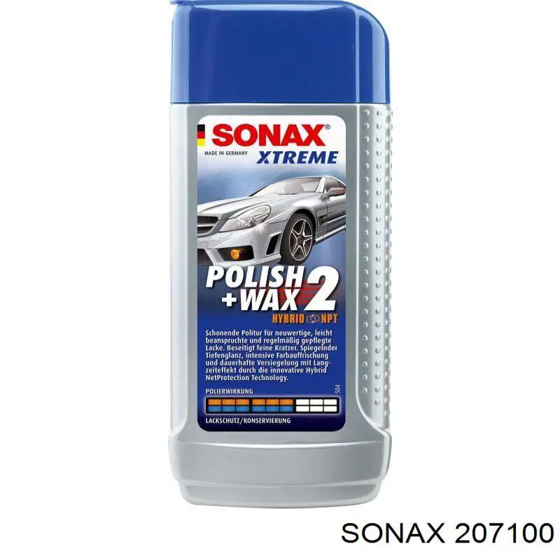 207100 Sonax полироль для кузова Полироль для удаления царапин, 0.25л