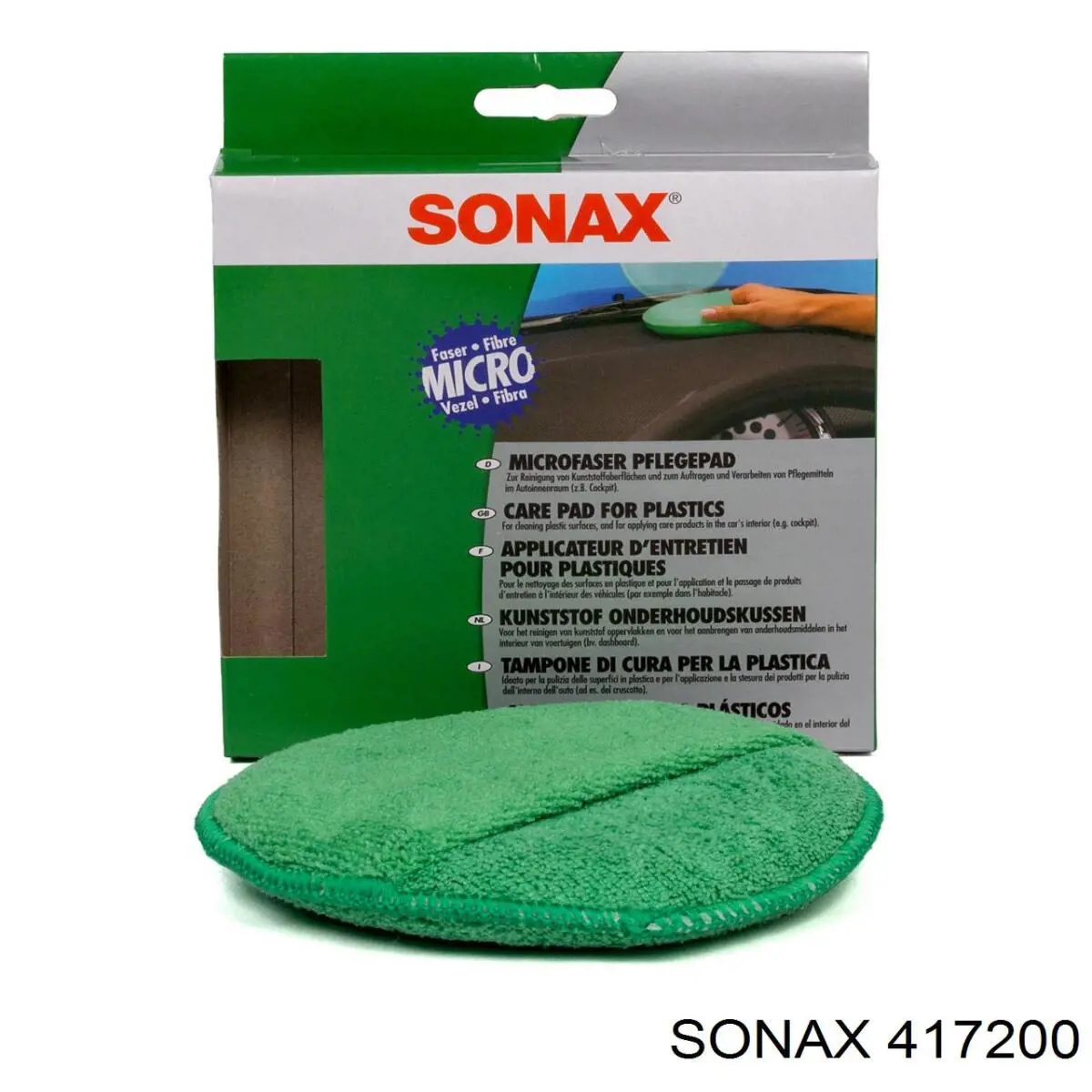 Губка для ухода за пластиком Sonax 417200