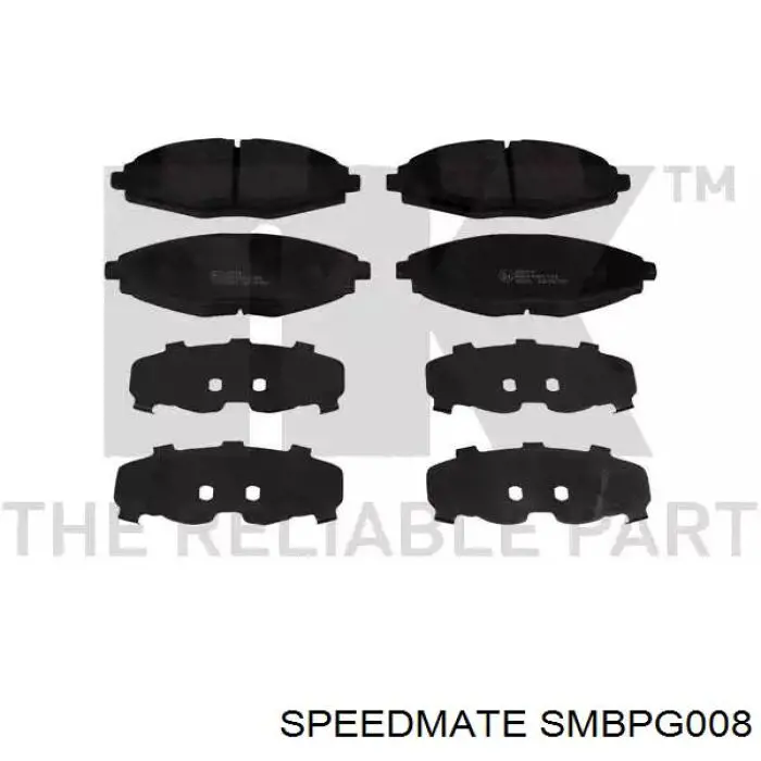 Передние тормозные колодки SMBPG008 Speedmate