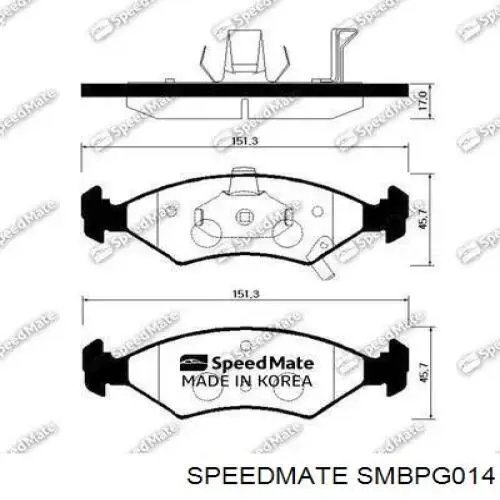Купить SMBPG014 Speedmate Колодки тормозные