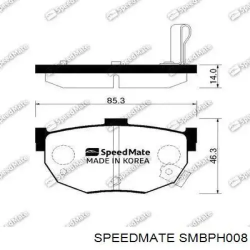 Задние тормозные колодки SMBPH008 Speedmate