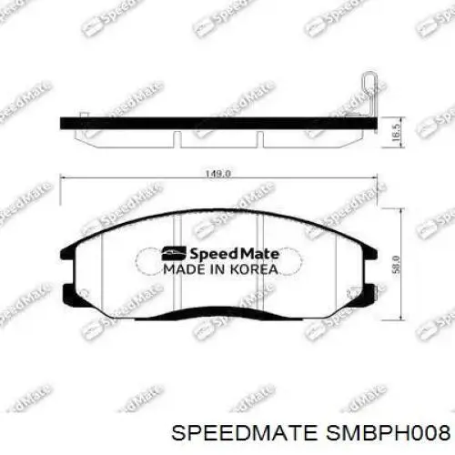 Купить SMBPH008 Speedmate Колодки тормозные задние, дисковые