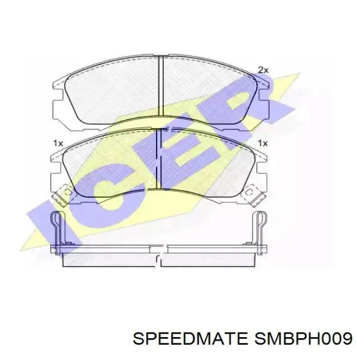 Тормозные колодки Speedmate SMBPH009