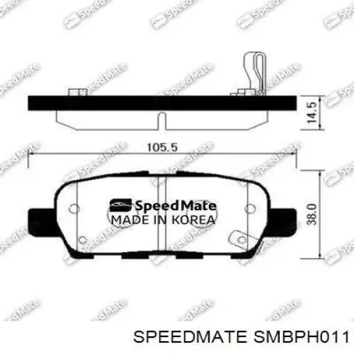 Передние тормозные колодки SMBPH011 Speedmate