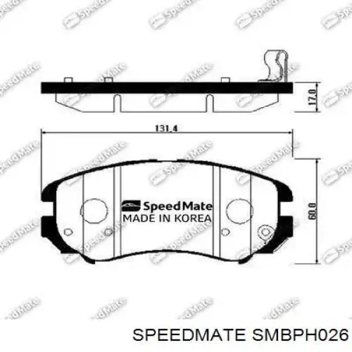 Передние тормозные колодки SMBPH026 Speedmate