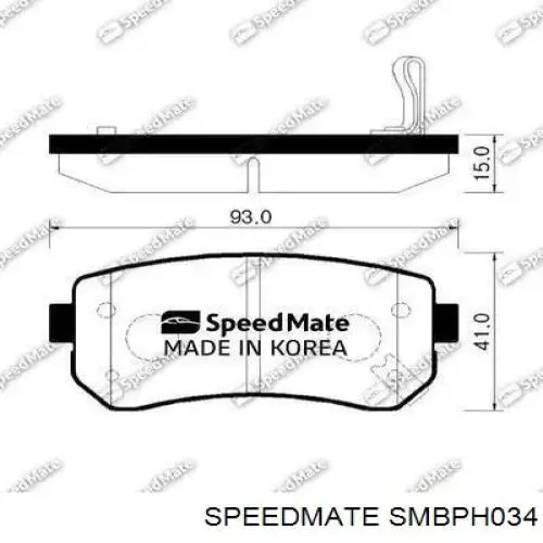 Задние тормозные колодки SMBPH034 Speedmate