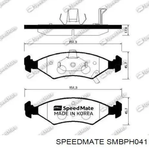 Тормозные колодки Speedmate SMBPH041