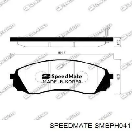 Передние тормозные колодки SMBPH041 Speedmate