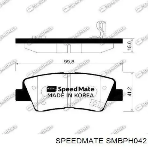 SMBPH042 Speedmate колодки тормозные задние дисковые