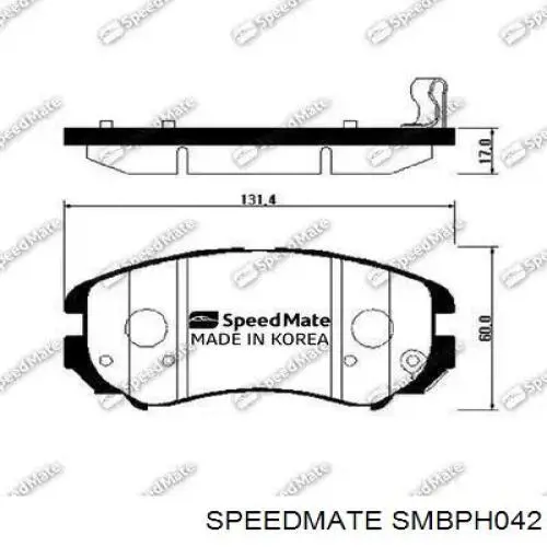 SMBPH042 Speedmate Колодки тормозные дисковые комплект