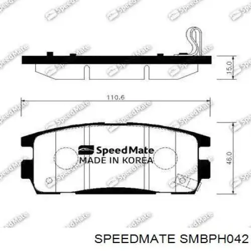 Купить SMBPH042 Speedmate Колодки тормозные задние, дисковые