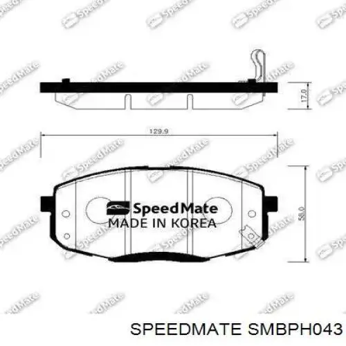 Передние тормозные колодки SMBPH043 Speedmate