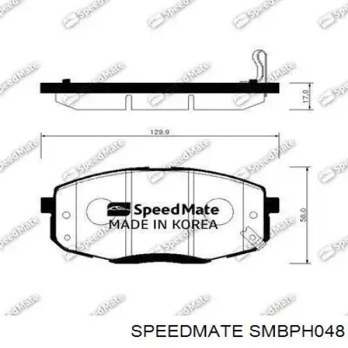 Передние тормозные колодки SMBPH048 Speedmate